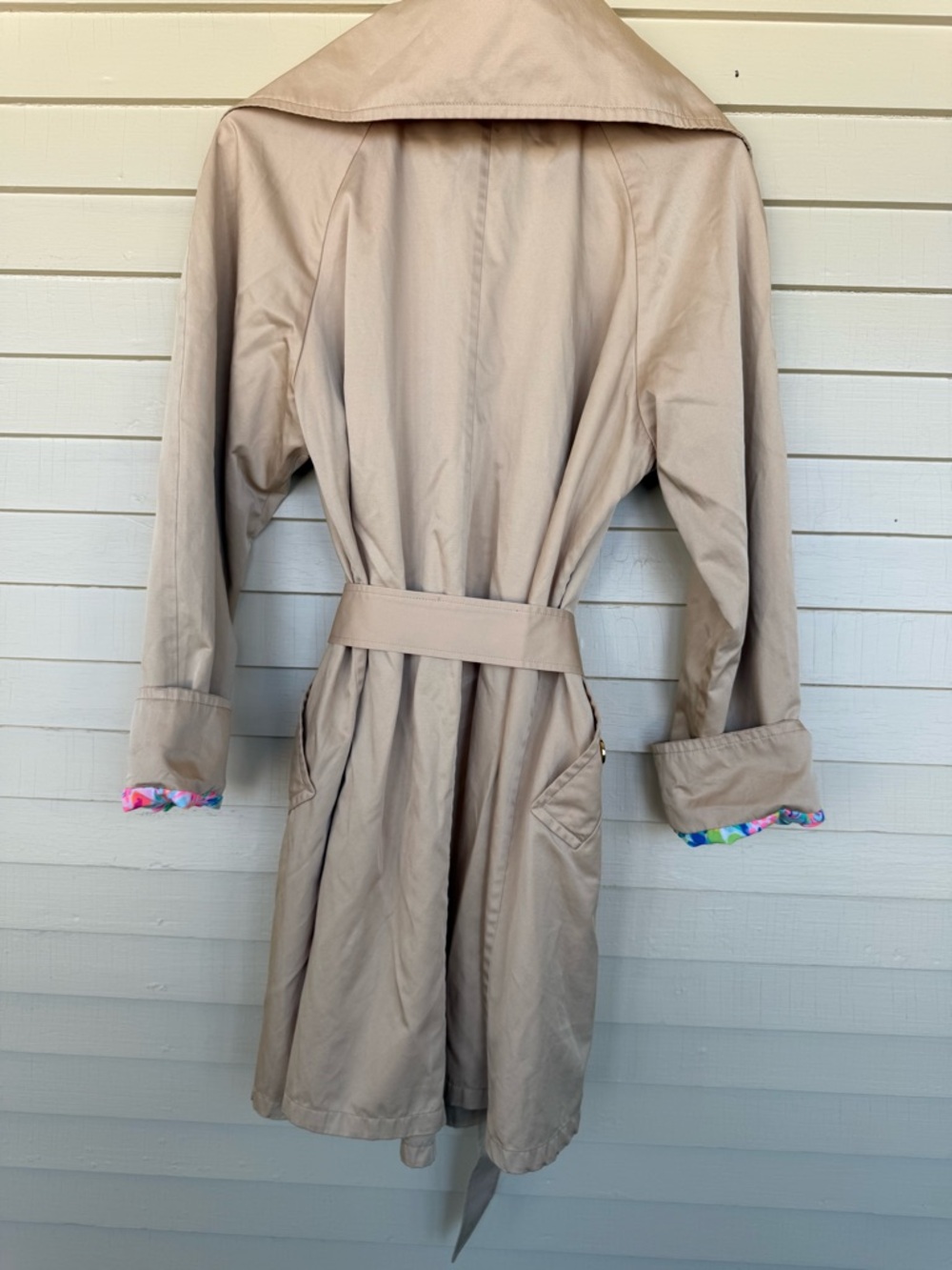 Lilly Pulitzer Qynn Trench Coat Tan - Picture 5 of 13
